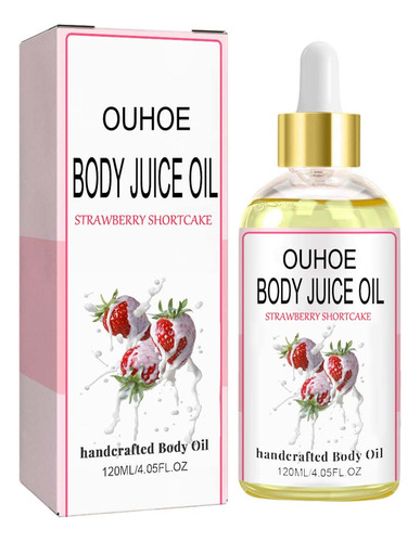 Body Juices Oil Fresa, Perfume Natural Hecho A Mano Para Muj
