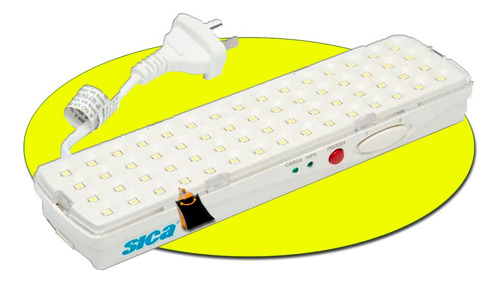 Luz Emergencia 60 Led 22cm Litio Sica Recargable 5 Hs