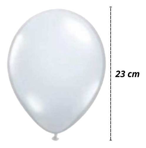 50 Unidades Bexiga Balão Liso 9 Polegadas Decoraçao Festa Cor Cristal/Transparente