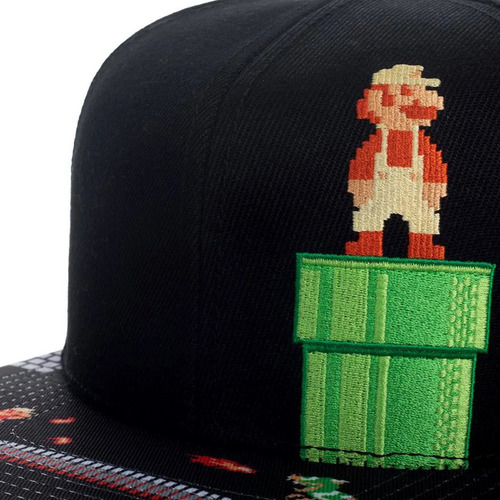 Super Mario Bros 8 Bit Bowser Gorra Snapback Bioworld