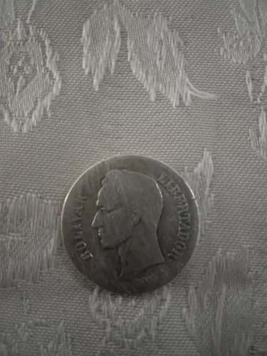 Moneda De Plata De 2 Bolivares (Usado)