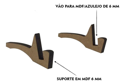 Pézinho Suporte De Azulejo Em Mdf De 6 Mm (12 Unidades) 002