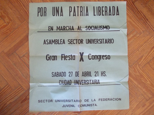 6369- Afiche 10º Congreso Federacion Juvenil Comunista