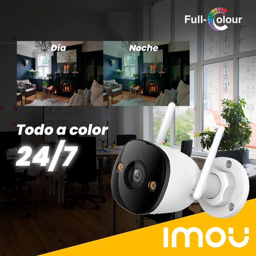 Imou Cámara De Seguridad Ip Ipc-k3dn-3h0wf-p-128 + Microsd 128gb Bullet Wifi 3mp Micrófono Integrado Fullcolor Detección De Humanos Ir 30m Cctv Protección Ip67 Notificaciones 3h0wf Modo Privacidad