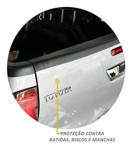 Protetor Borda Tampa Traseira Hilux 2016 2017 2018 Caçamba