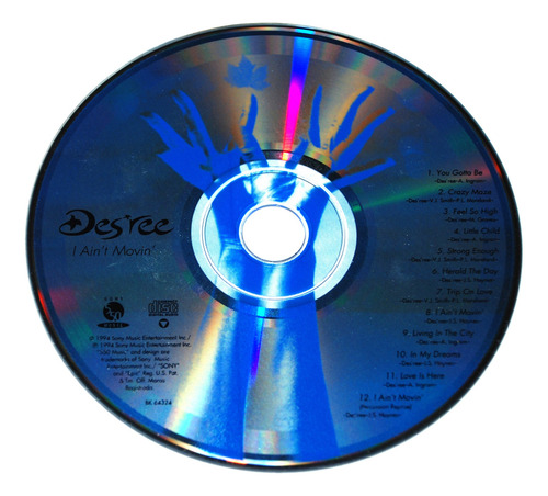 Des'ree Cd I Ain't Movin' 1994 Beyonce Shakira Dua Lipa A2 (Usado)