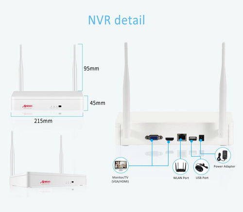 Imagen 6 de 6 de Sistema De Cámara Ip De Seguridad Wifi 2tb 8 Cámaras Audio