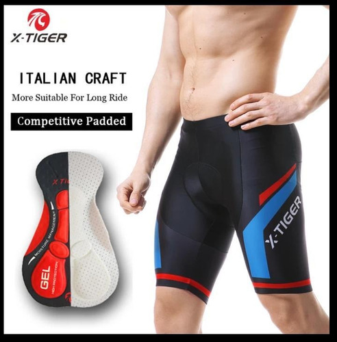 X-tiger 5d Pantalon Corto Ciclismo Short + Gratis Powerbank