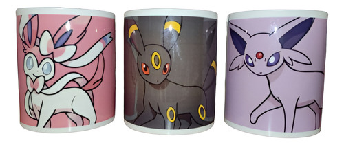 Pack 3 Tazas Pokémon Evolucioneseevee Sylveon Umbreon Espeon