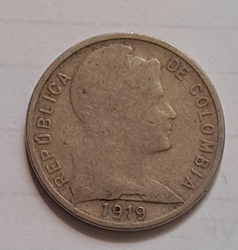 Moneda De 5 Centavos Año 1919, Estado F