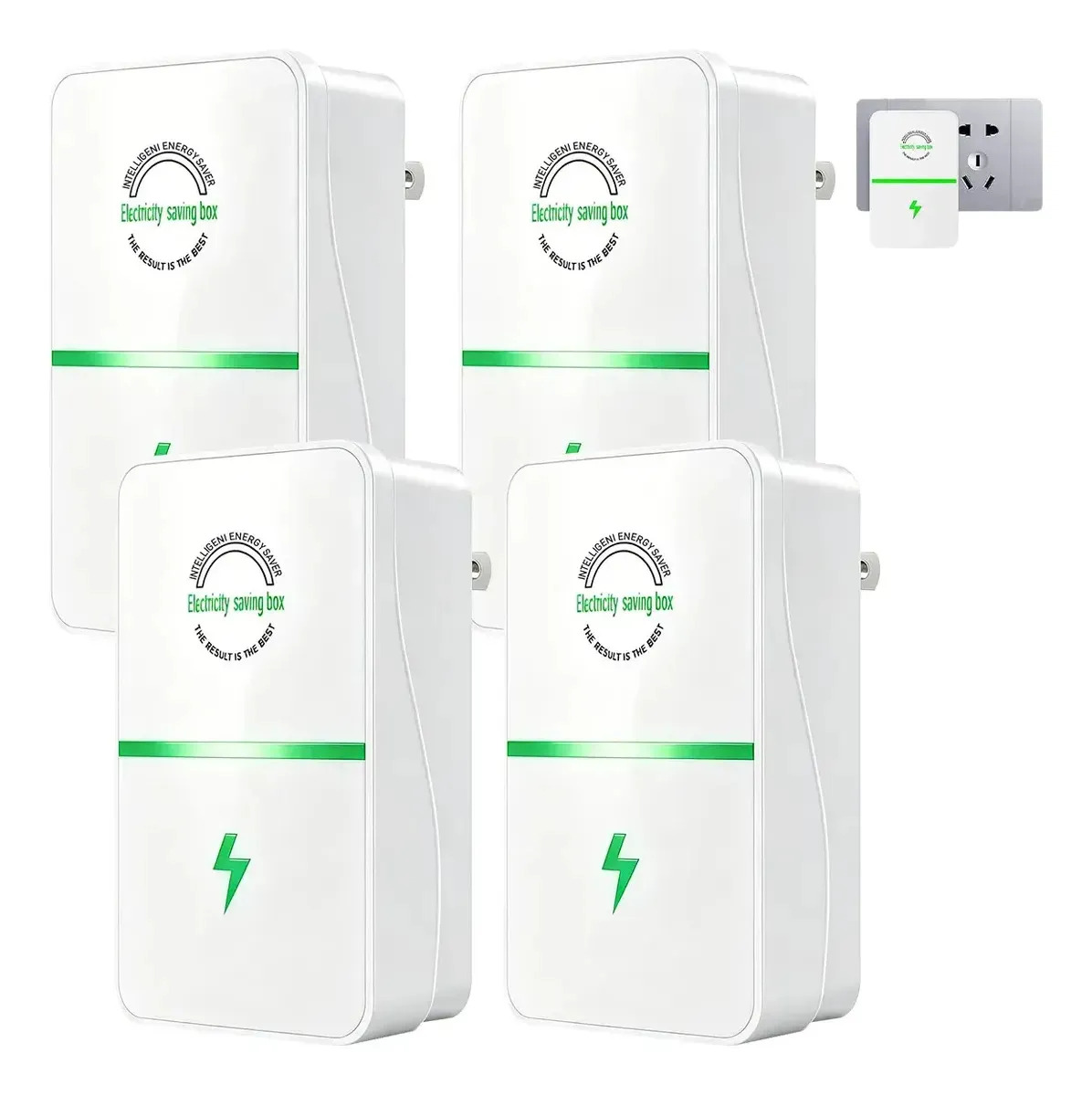 Pack de 4 Ahorradores de Energía Eléctrica CINTINAS Monofásicos para Hogar