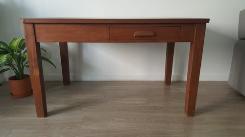 Mesa Escritorio Madera Vintage Con Cajón