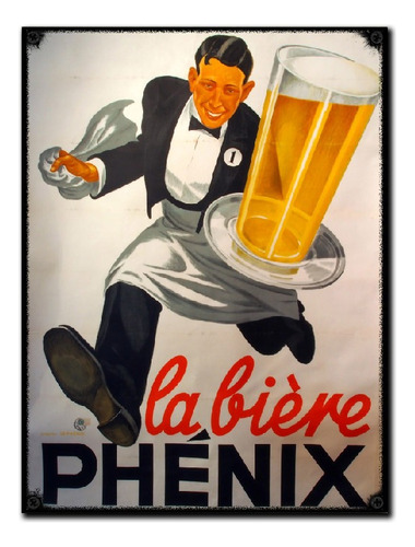 #309 - Cuadro Vintage 30 X 40 - Beer - Cerveza - No Chapa