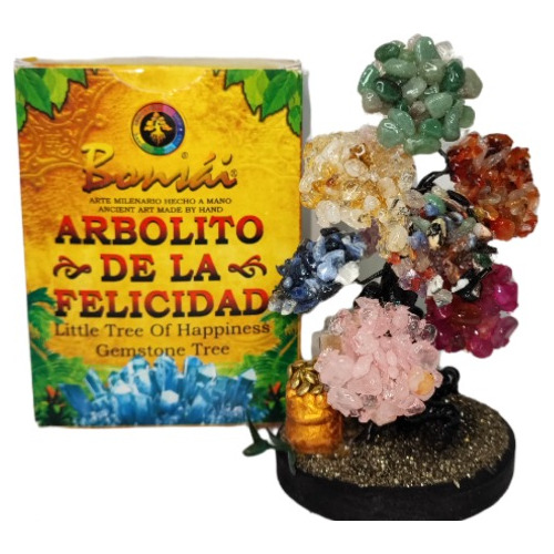 Arbol A Base De Piedras Naturales Para Atraer La Felicidad