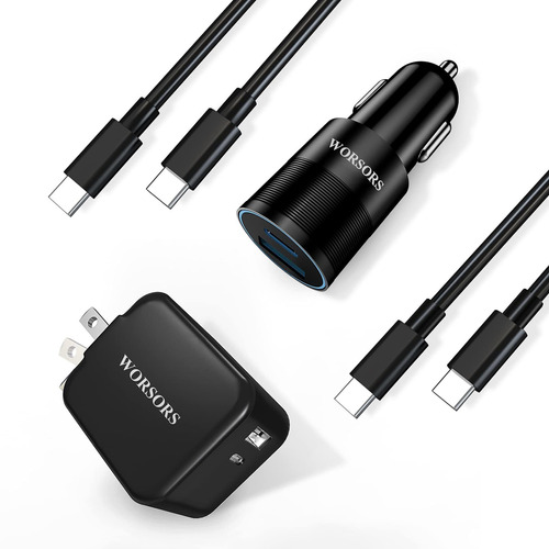 Kit De Cargador Rápido Usb C, Cargador De Pared / Coche W