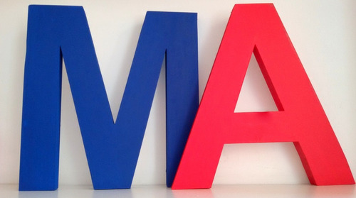 Imagen 2 de 8 de 5 Letras Corporeas 30 Cm Polyfan Pintadas Carteles Negocios