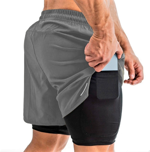 Imagen 2 de 3 de Shorts Con Calza Gdo Workout Hombre Ciclista Running