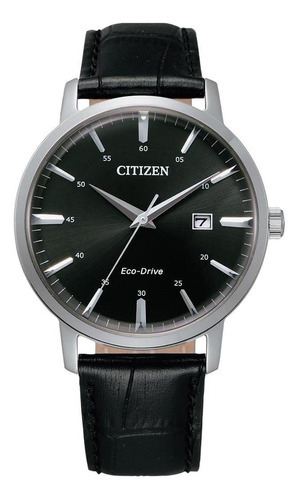 Reloj Citizen Ecodrive Analog Bm746011e Hombre Color de la malla Negro Color del bisel Plateado Color del fondo Negro