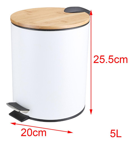 Nova Cubo De Basura De Madera Con Tapa Extraíble, Cubo De 5l