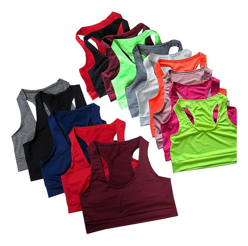 Imagem 9 de 10 de Kit 50 Top Academia Fitness Nadador Casual Roupas Femininas