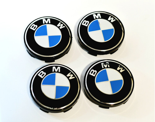 Pack 4 Tapas Bmw Negras 60mm Centro Rueda Llanta Cubo