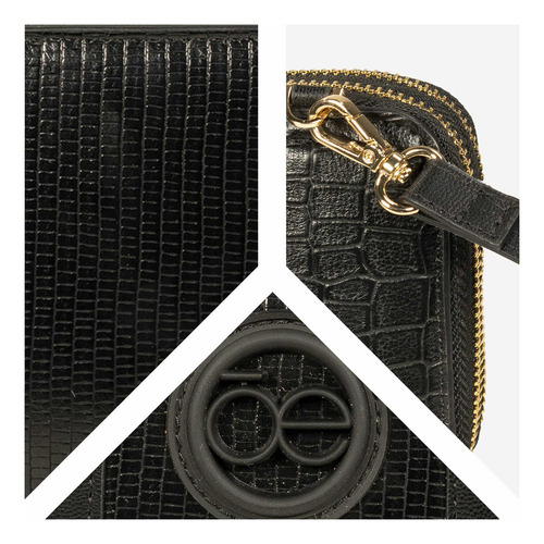 Cartera Grande Cloe Para Mujer Doble Función Y Redpocket Color Negro