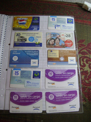 10 Tarjetas Telefonicas Claro Movistar Personal Artic Xi-174