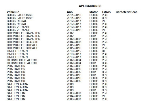 Polea Ciguenal Saturn Ls1 2000 2.2l Gm Parts