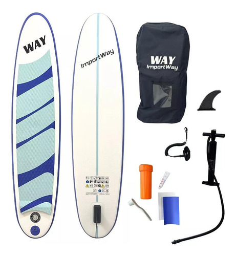 Prancha Inflável Surf 243cm Standup Azul Completa Iwpi243az