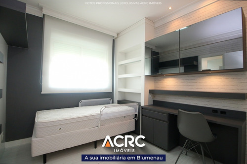 Imagem 11 de 19 de Acrc Imóveis - Apartamento Mobiliado A Venda No Bairro Ponta Aguda, Com 03 Suítes, 03 Vagas De Garagem E Depósito - Ap04289 - 69318269