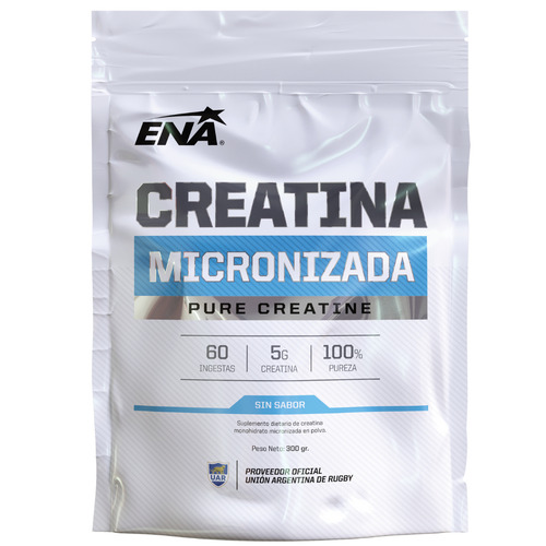 Suplemento en polvo ENA Sport Creatina micronizada 100% Pura en Doypack de 300g sabor neutro