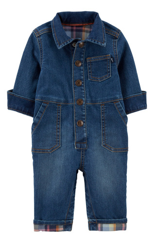 Monito Jean Con Dobladillo A Cuadros Oshkosh 1p795310