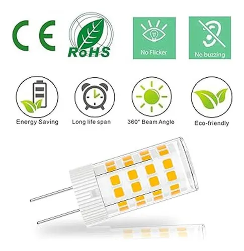 Bombilla Led G4 De 5 W Base Bipin Tipo T3 Jc Cacc 12