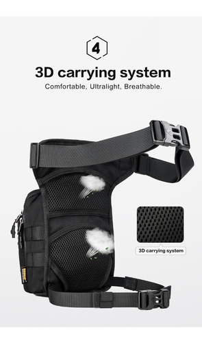 Imagen 6 de 10 de Bolsa Para Pierna Motociclista Mochila Impermeable Rhinowalk