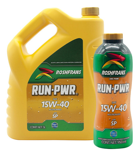 5.95 Litros Aceite Para Motor Api Sp Sae 15w40 Roshfrans
