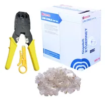Comprar Combo Cable Utp Cat5e 305mts Crimpeadora Fichas Rj45 X100