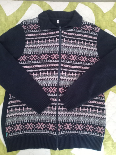 Sweater Con Cierre *prisma* Lana Talle M //belgrano