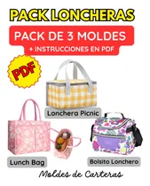 Comprar Moldes De Carteras Pack Loncheras 3 Moldes Pdf Unico