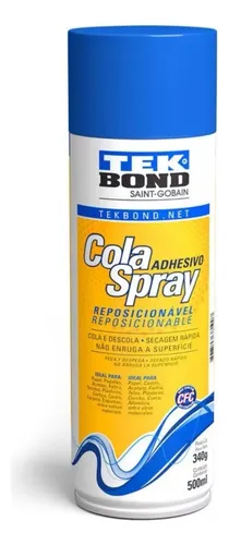 comprar Adhesivo Cola Spray Reposicionable Tekbond Lata 340 G 500 Ml Color Blanco