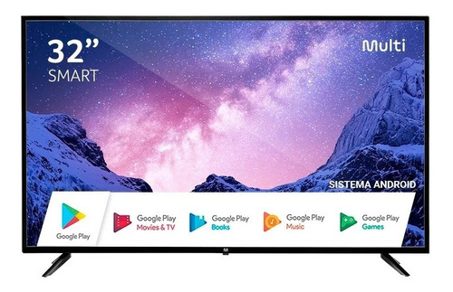 Smart TV Multilaser TL042 DLED Android 11 HD 32" 100V/220V