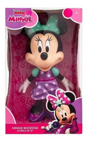 Disney Figura De Minnie Mouse Vestido Morado Ruz 33 Cm