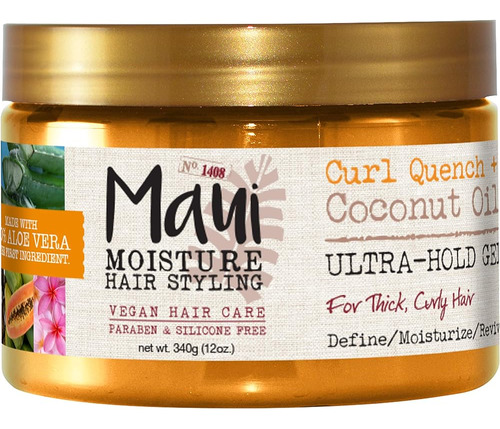 Maui Moisture Curl Quench + Gel Ultrafijador De Aceite De Co