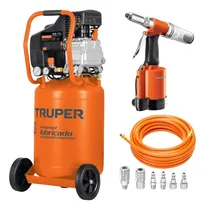 Comprar Compresor Vertical 50l, Remachadora Neumática 3\u002F16 , Truper