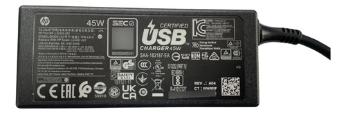 Fonte Carregador Hp 45w Usb C