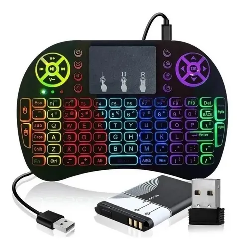 Mini Teclado Controle Sem Fio Para Smart Tv Tv Box Pc