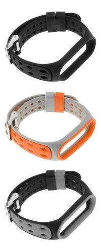 3x Correa De Pulsera De Silicona De Repuesto Para Mi Band 5