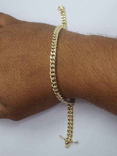 Pulseira Ouro 18k Grumet + 1 Brinde