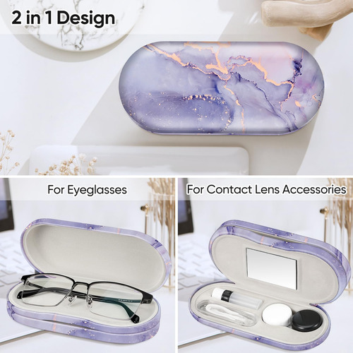 Funda Para Lentes De Contacto Y Anteojos Fintie 2 En 1, Colo