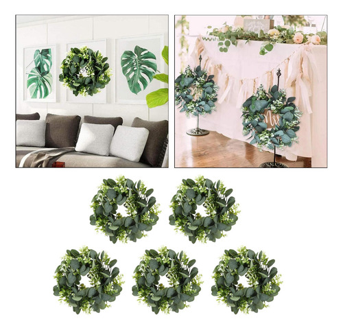 5pcs Eucalyptus Guirnalda Puerta Delantera Pared Colgante