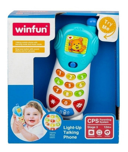 Imagen 1 de 5 de Telefono Didactico Con Luz Y Sonido Winfun (3702)